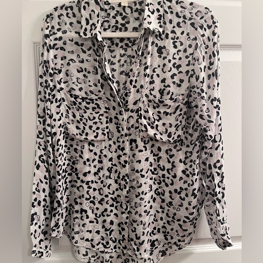 Cloth & Stone Leopard Print Button Down - image 2